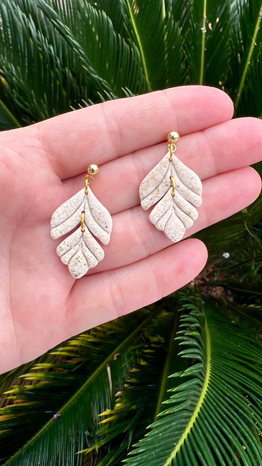 Boucles d’oreilles Guavi beige